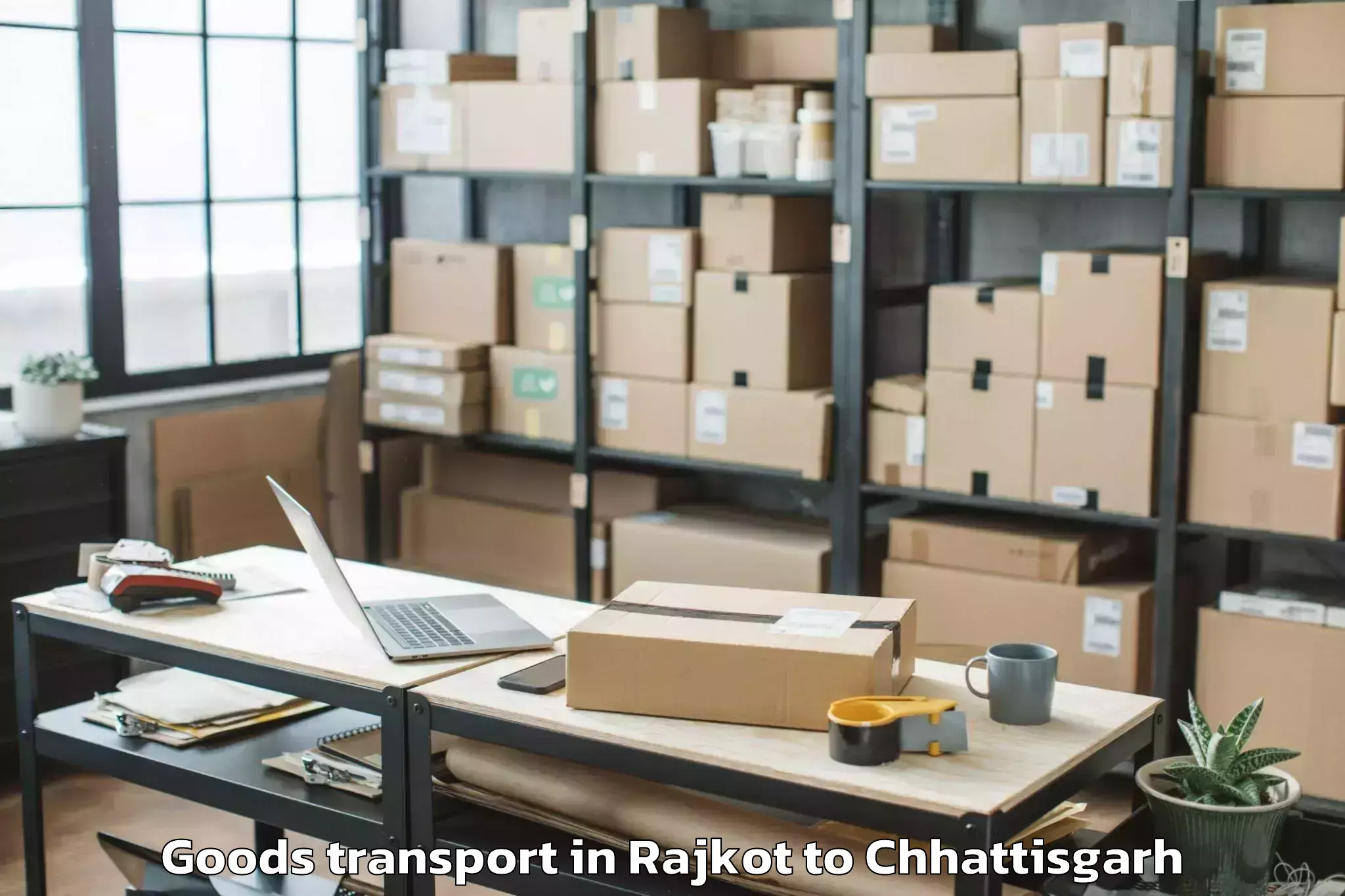 Get Rajkot to Pandaria Goods Transport